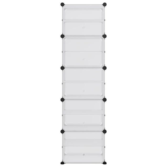 Étagère à chaussures - vidaXL - polypropylène - transparent - 44 x 315 x 1535 cm htd53e834