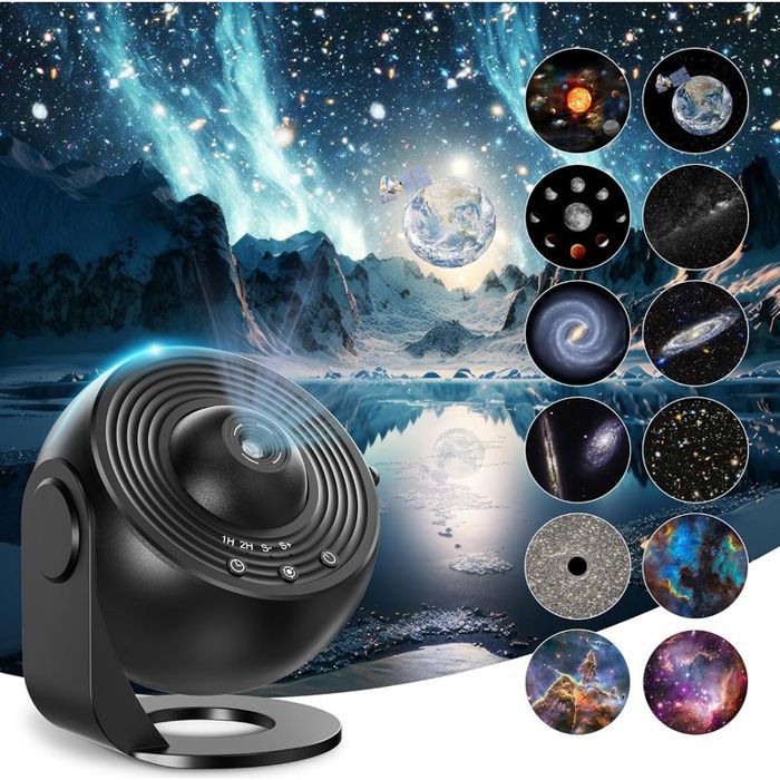 Veilleuse projecteur galaxie 13 en 1 lampe projecteur ciel étoilé lampe lune pour chambre denfant ou dadulte