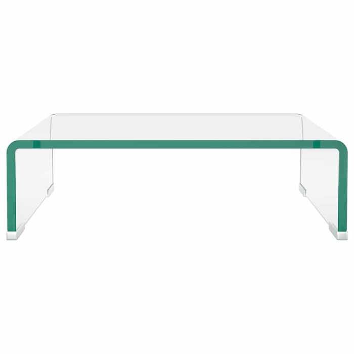 NEW Transparent Meuble télé - vidaXL - Meuble TV/pour moniteur 40x25x11 cm verre transparent - design moderne(1parcel)8162483