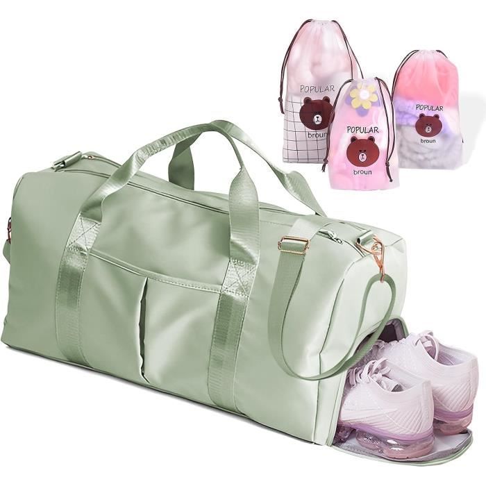 Sac de Sport Homme Femme APERIL Sacs de Voyage Compartiment a Chaussures et Poche Humide Sac Week End a Bandouliere Bagage Main Sac