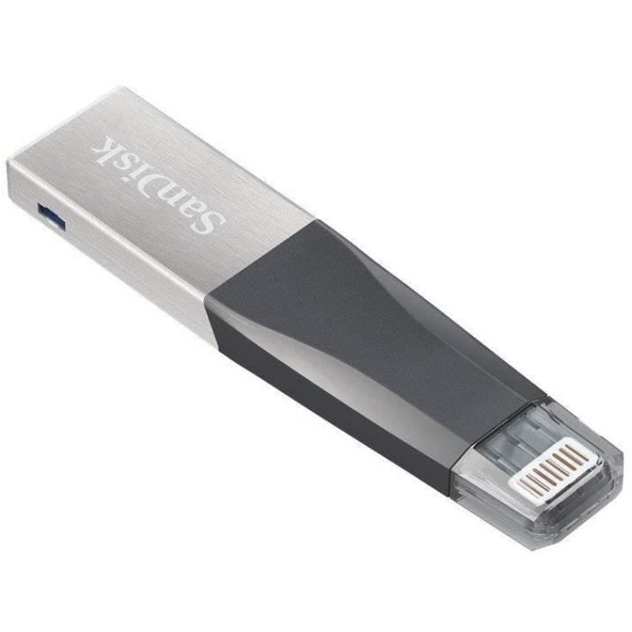 Sandisk Mini clé USB 3.0 pour iPhone 6, 7, 8, 10 et iPad 32 Go