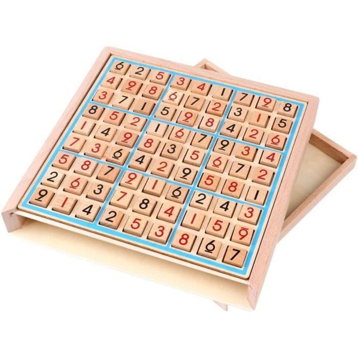 Jeu de bois Sudoku Jeu de société éducatif éducatif Jouet d'échecs