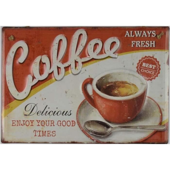 Cadre Mural Métal Vintage Style Pub Rétro - Plaque Décorative, Dimensions 30x20 Cm, Motif 'OPEN'