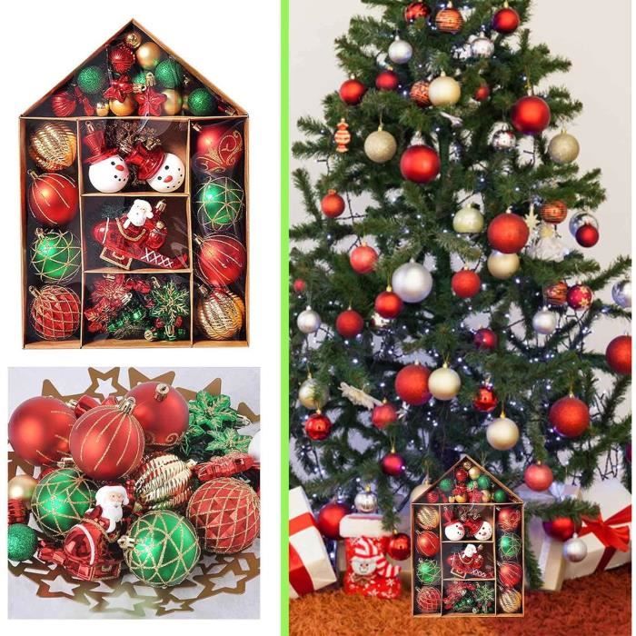 12 Boules De Sapin De Noël En Forme De Cœur à Paillettes - Ornements Scintillants Dorés/argentés