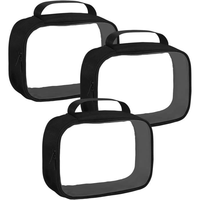 Lot De 2 Trousse De Toilette Transparentes Étanches - 30x20x16 Cm - Pour Bagage à Main, Voyage, Maquillage