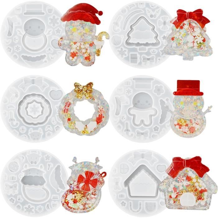 80 Breloques De Noël En Résine - Décorations à Dos Plat Pour DIY, Scrapbooking, Bijoux