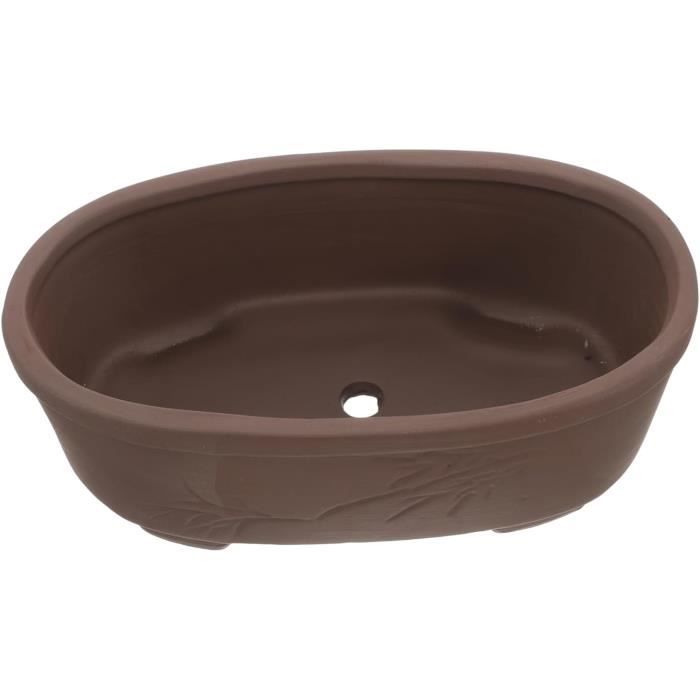 Pot De Fleurs Rectangulaire Terre Cuite Sable Violet - 17,9 X 13,4 X 6,2 Cm - Avec Trou Drainage - Pour Succulentes, Bonsaï, Intérieur/extérieur