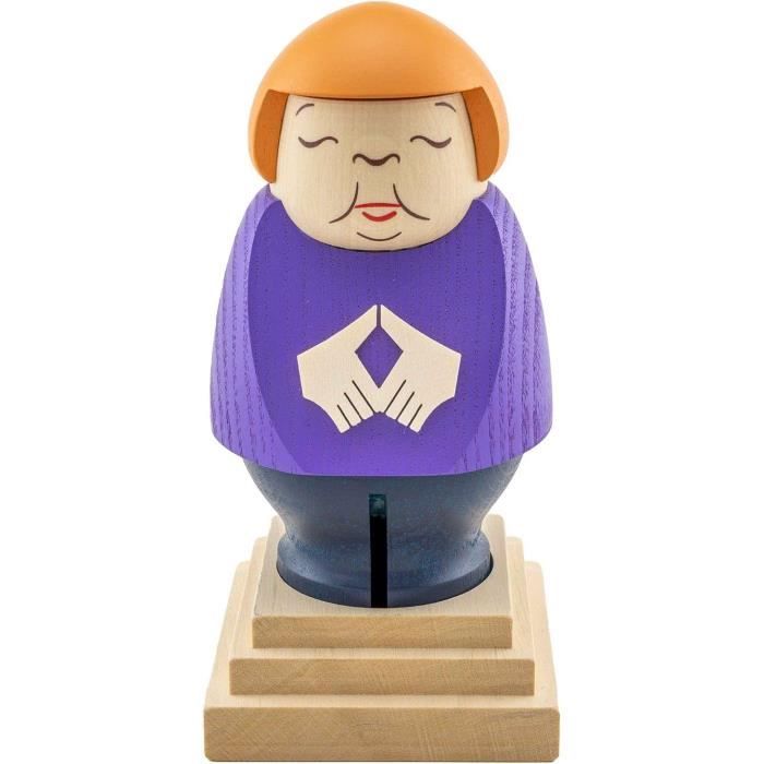 Figurina Per Spargi Incenso Seiffener Volkskunst - Nano Del Bosco Con Palla, 19 Cm, Artigianato Originale Dei Monti Metalliferi, Germania