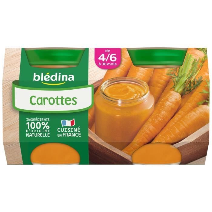 Bledina Mon Premier Petit Pot Carottes Des 4 6 Mois 2 X 130 G Lot De 6 Achat Vente Legumes Cuisines Bledina Mon Premier Petit Pot Carottes Des 4 6 Mois