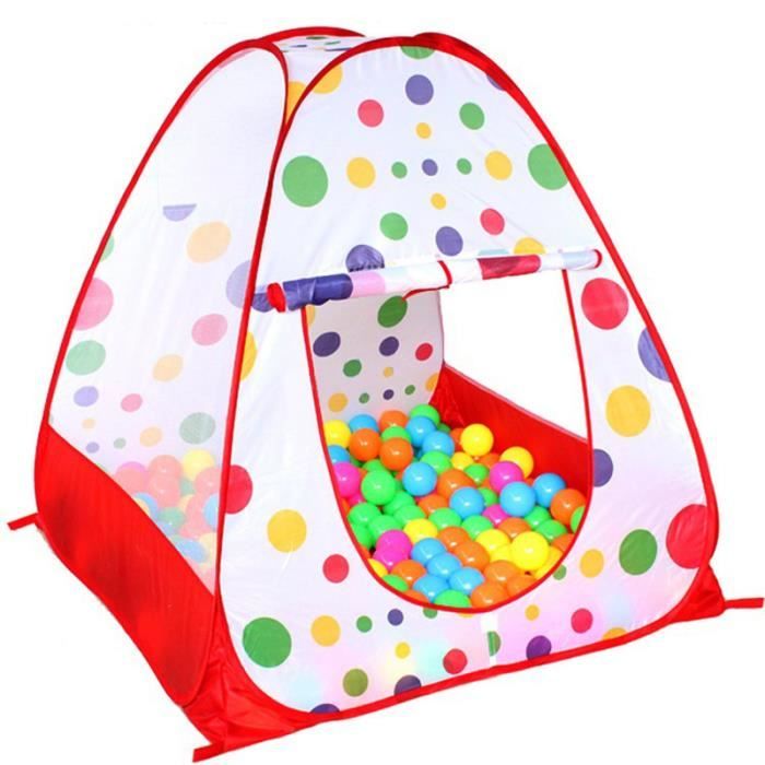 Tente Pour Enfants Petite Maison Pour Jeu Interieur Et Exterieur Bebe Tente Pliable A Pois Colore Cdiscount Jeux Jouets