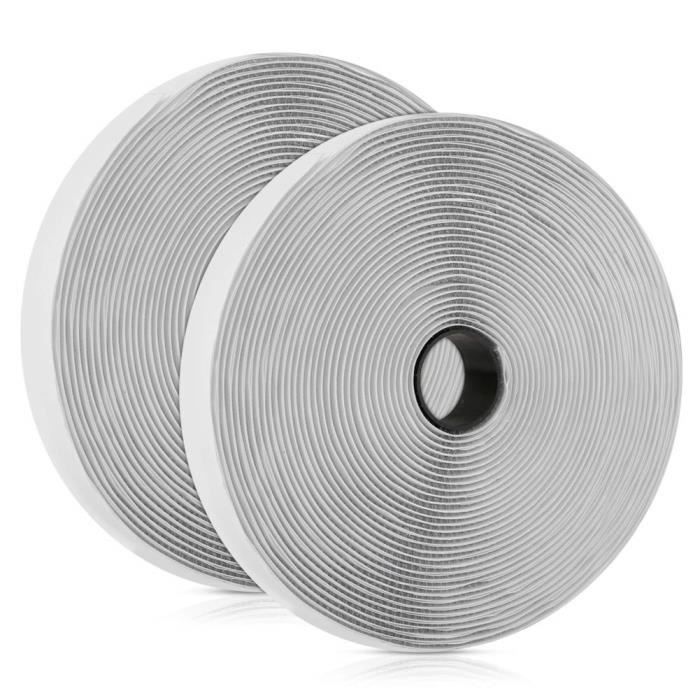 Vicloon Bande Adhésif,Bande Agrippantes Adhésives,8M Ruban Scratch Hook Loop Autocollant Particulièrement Forte Force Dadhérence Tous Les Types Dinstallations Cadre Photo Noir-2cm*8M 