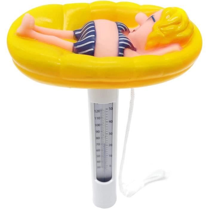 thermomètre flottant de piscine - - - hauteur 7 pouces - lecture précise - décoration de piscine
