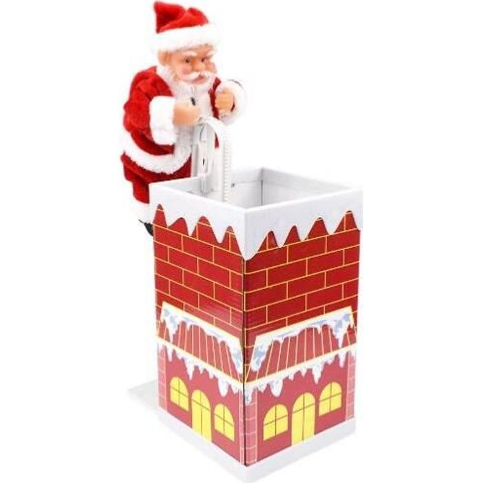 Père Noël électrique Grimpant dans La CheminéePère Noël Figurine Ornement darbre De Noël Suspendu Cadeaux Ornement De Figurine
