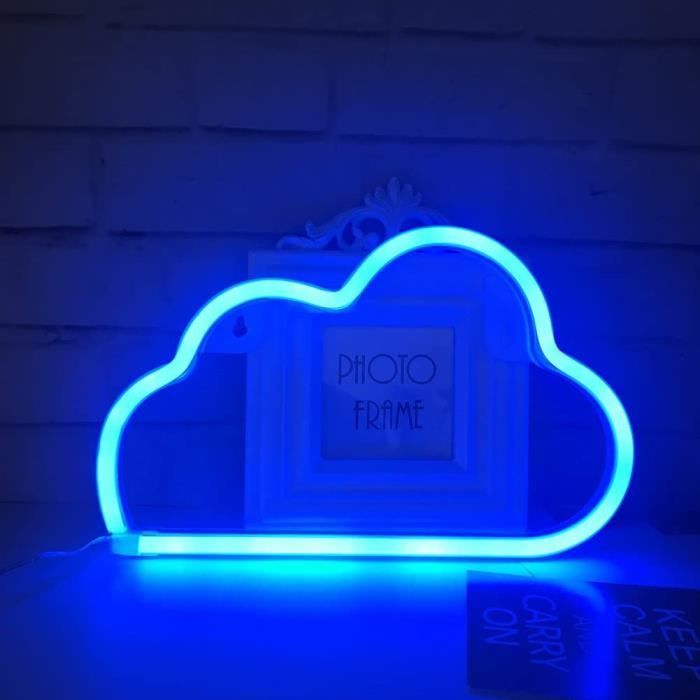Enseigne Lumineuse Néon "Blue Dinosaur" - 30x40 Cm, LED, USB - Décoration Chambre Enfant, Fête, Cadeau Anniversaire