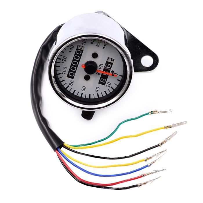 Tachymètre Moto Universel 12V - Compteur RPM LED Précision Aluminium
