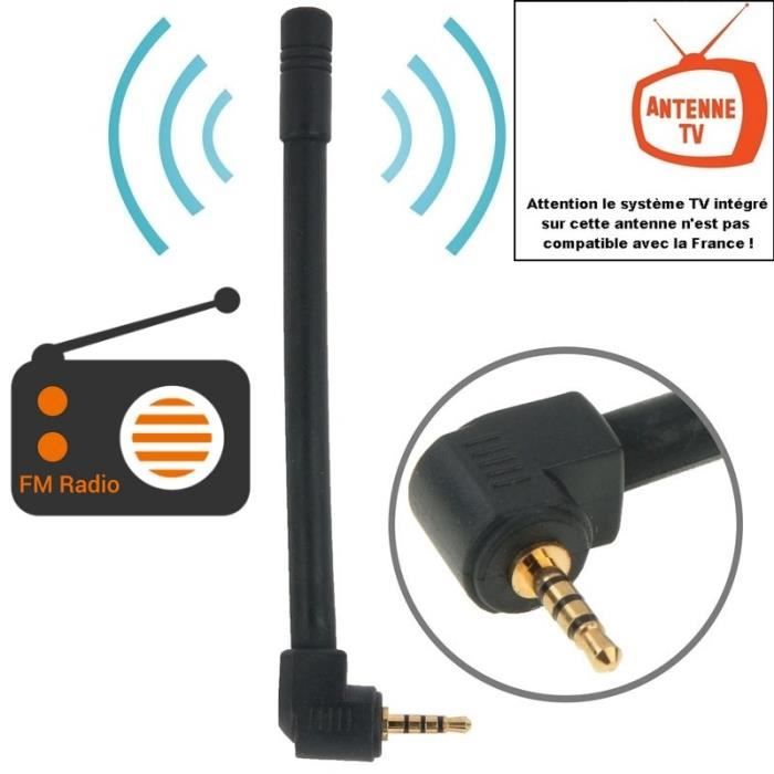 Antenne externe 6dBi Jack 2.5mm pour Téléphone mobile - Radio FM et TV -  réglage antenne, avis et prix pas cher - Cdiscount