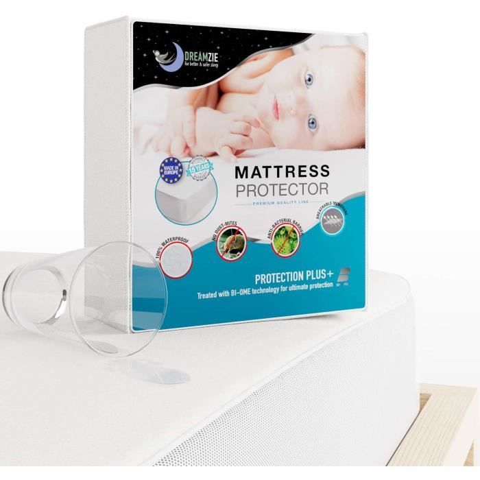 Dreamzie Protege Matelas Bebe Impermeable 60x1cm Alese Respirante Hypoallergenique Anti Acarien Anti Bacterien Traitement Cdiscount Maison