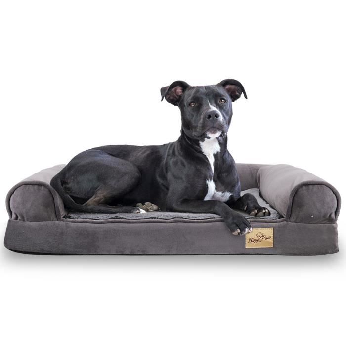 Comparer les prix de BingoPaw Panier pour Chien Orthopédique Coussin Chien Déhoussable et Lavable Canapé Chien Moyenne Taille, 80 x 60 x 18 cm