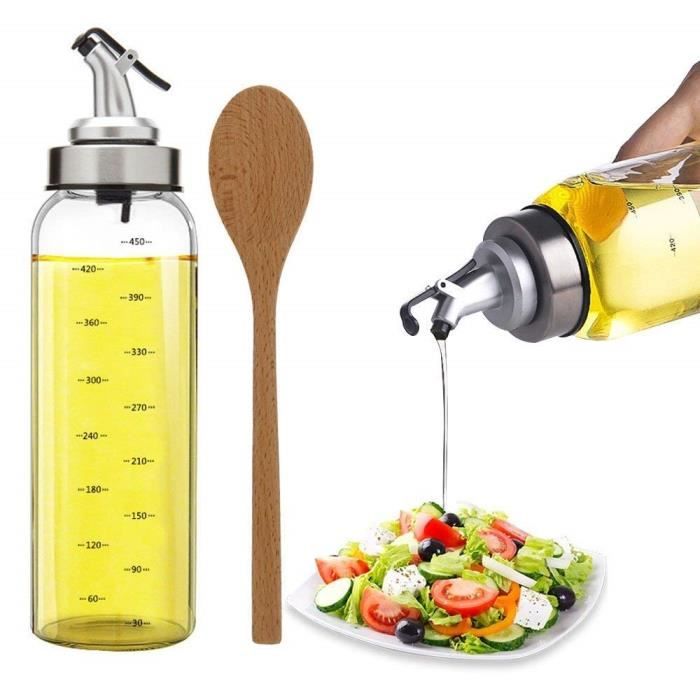 Timgou 500 Ml D Huile D Olive Distributeur A Huile Avec Une Bouteille En Verre De 23 5 Cm Bois Cuillere A Salade Sans Plomb No D Achat Vente Bouteille Flacon Timgou