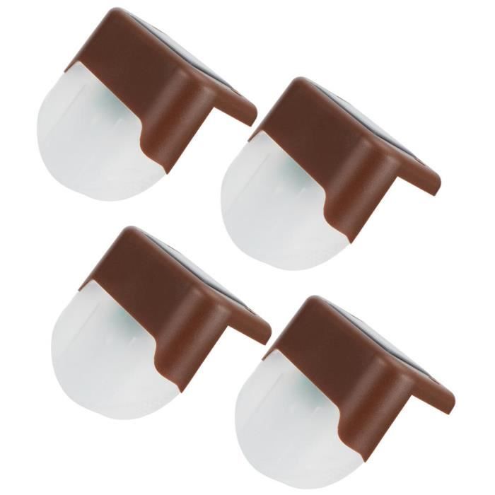 Drfeify fournitures d'éclairage 4Pcs Marron LED Lumière Solaire Extérieure Étape Clôture Lampe Lumière Chaude pour Patio