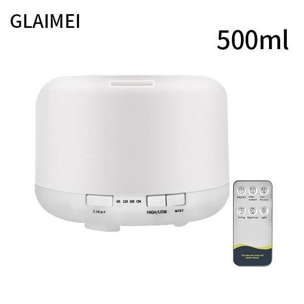 Couleur blanche-500ml Humidificateur dAir Électrique pour Vooiture et Maison Diffuse-de Brume dArôme Hui