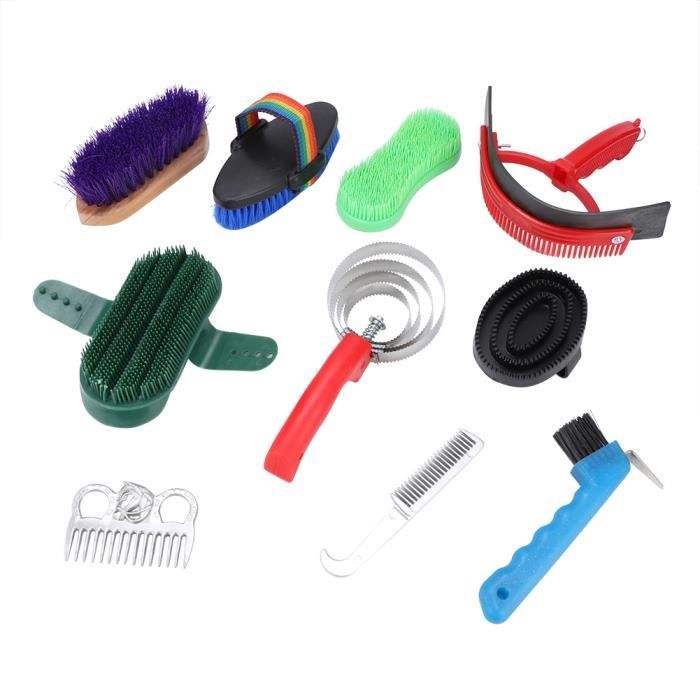 ensemble de brosse pour cheval kit de soins de toilettage pour chevaux leger et durable cavaliers professionnels pratiques pour cdiscount au quotidien
