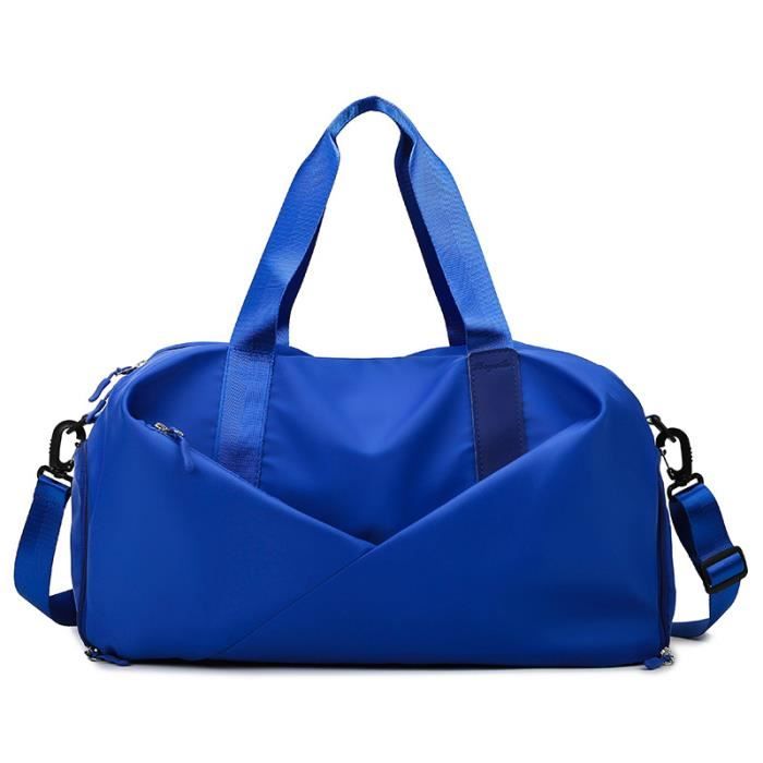 Bleu L Sac de sport personnalis avec logo imprim pour hommes et femmes Sac de voyage Sac dos sec Sac