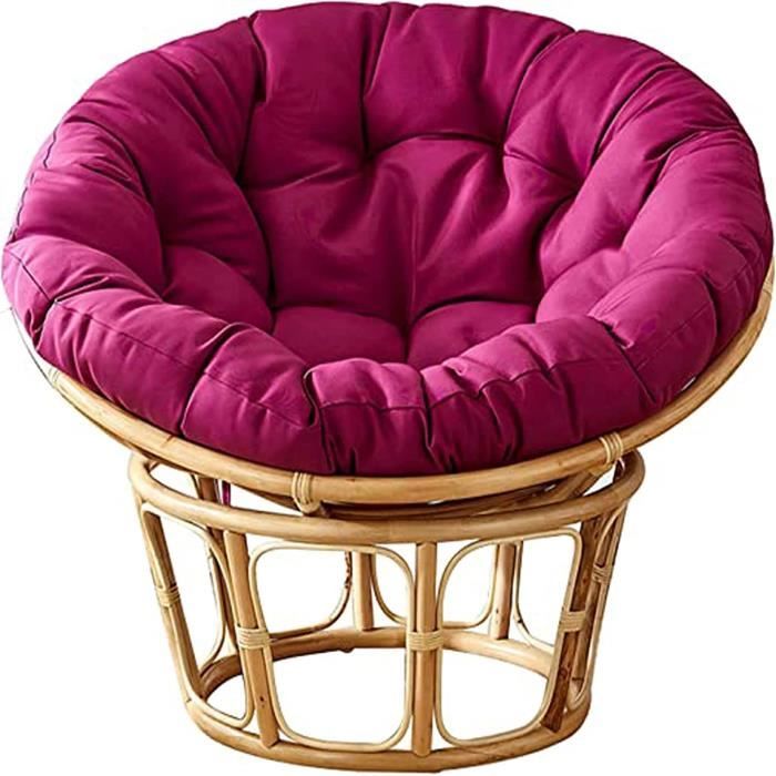 Amazinggirl Coussin Rond Pour Fauteuil Papasan Ou Suspendu - 100cm - Dépérlant Et Anti-UV - Intérieur/Extérieur - Graphite