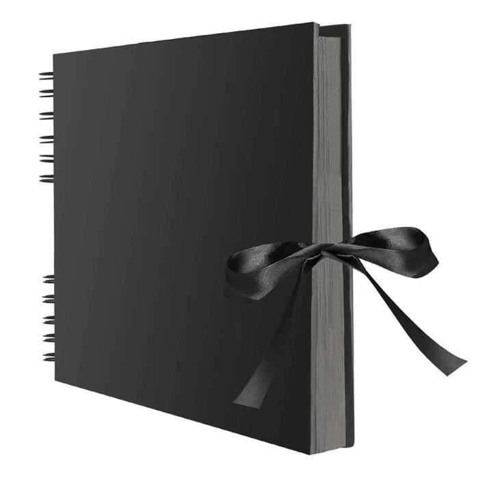 Y821 Album noir souvenir A4 papier kraft, 80 feuilles, scrapbooking