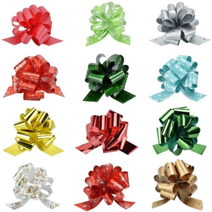 Nœud Géant En Velours Pour Sapin De Noël - Décoration Cime Pré-nouée - Plusieurs Tailles 40 à 200 Cm - Pour Intérieur/extérieur