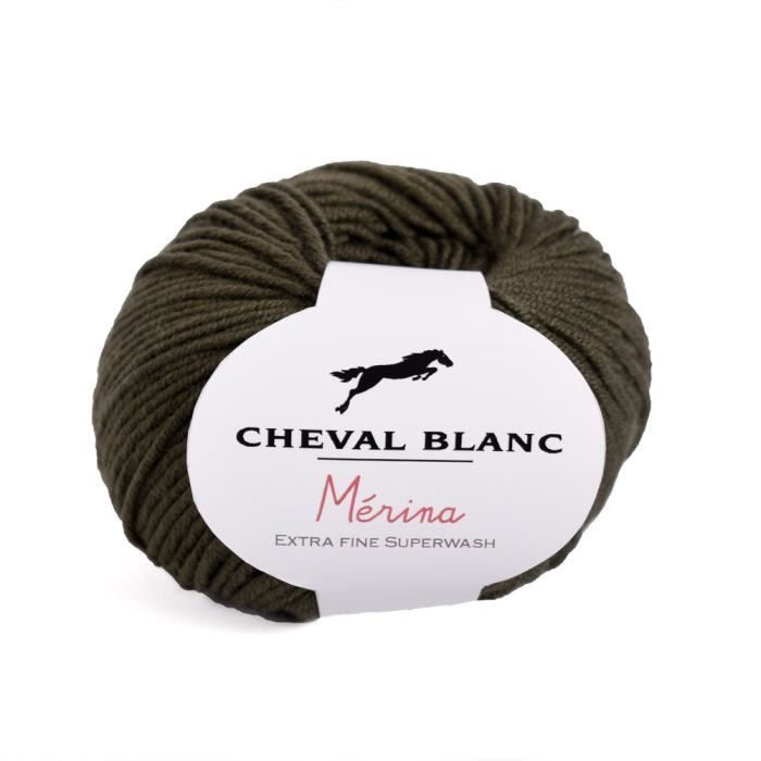 Pelote coton, tricot, Cheval Blanc