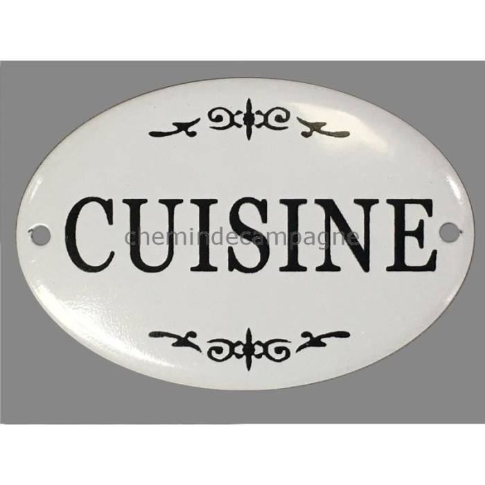 chemin/_de/_campagne Plaque de Porte Style Emaill/é Chambre Ovale en Fer 10.50 cm