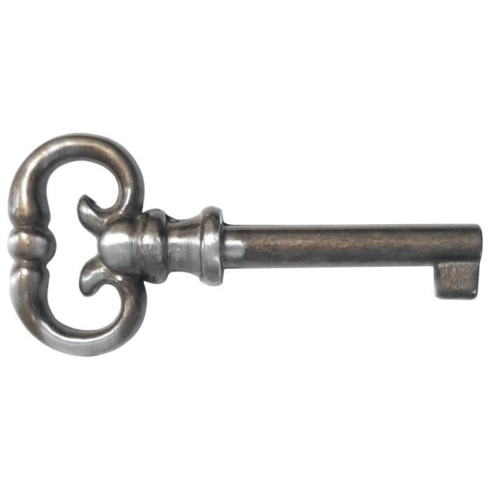 Clé de serrure anglaise vieux fer meuble ancien décoration rustique vintage clef