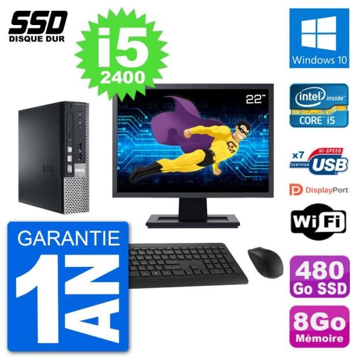 Ultra Mini PC Dell 790 USFF Ecran 22" i5-2400