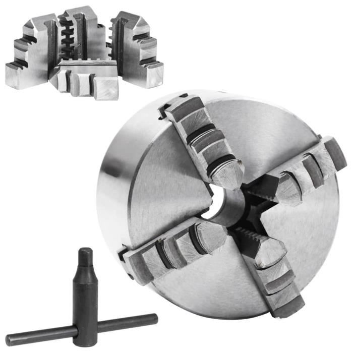Mandrin 4 Mors Auto-centrant 125 Mm – Pour Tours, Précision, Serrage Indépendant Chaque Mors - 8