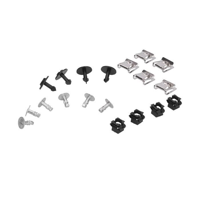 Uolor 100PCS Kit Vis Et Boulons Voiture - Vis Soubassement, Aile, Clips Plastique Et U-Nuts Universels