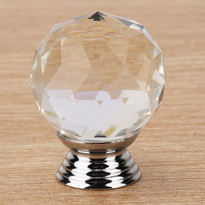 Lot de 10 boutons poussoirs chromés pour tiroir, porte, armoire