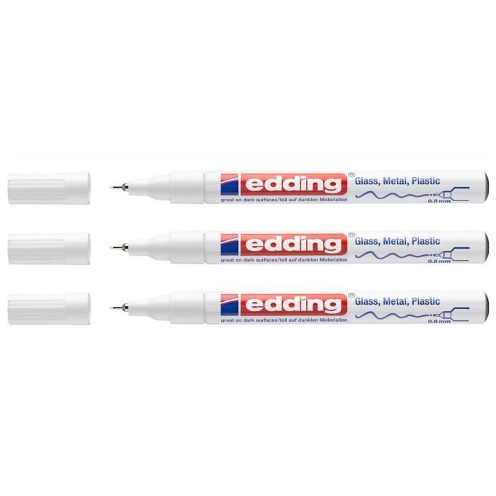 4 Marqueurs Blancs Imperméables Pour Pneus - Encre Acrylique - Multi-Surfaces