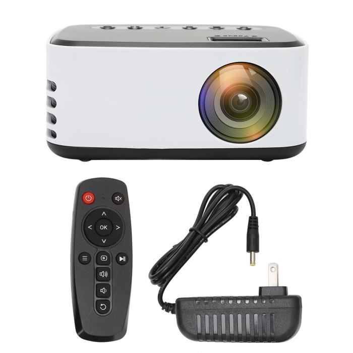 Projecteur portatif Mini Projecteur Blanc HD 1080P Projecteur Cinéma Maison  Extérieur son videoprojecteur Prise US 100‑240V - Cdiscount TV Son Photo