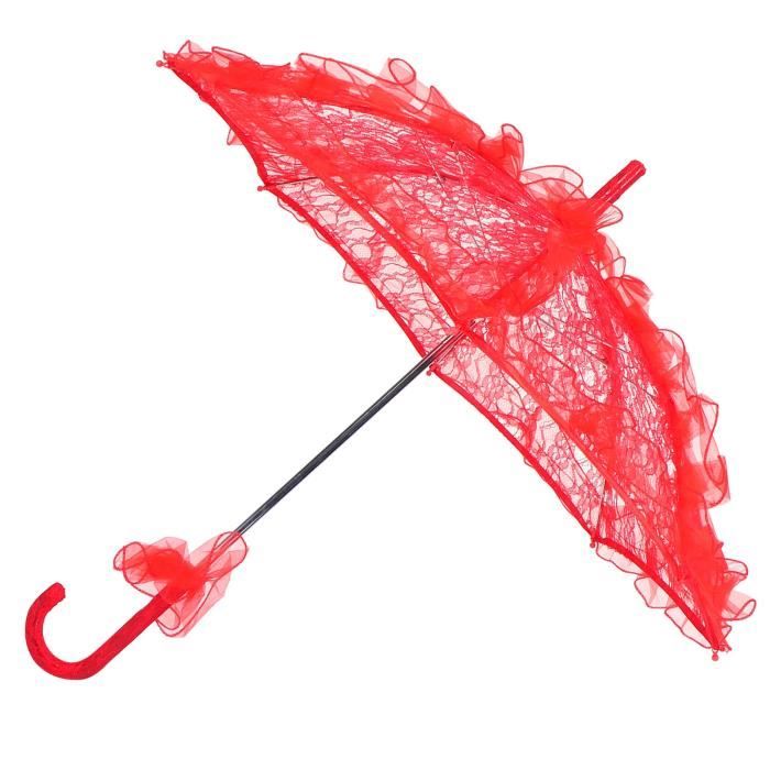 Ensemble de parapluie en dentelle pour femme, décoration de photographie de fête de mariage, Blanc