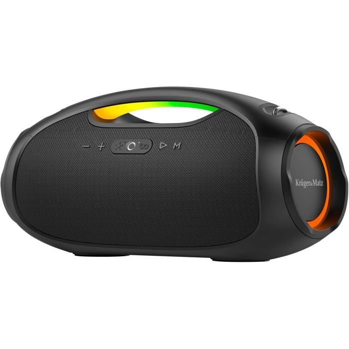 Enceinte Bluetooth - KrugerMatz - Street X-Bass - 60 W - RGB - IPX6 Résistant à leau