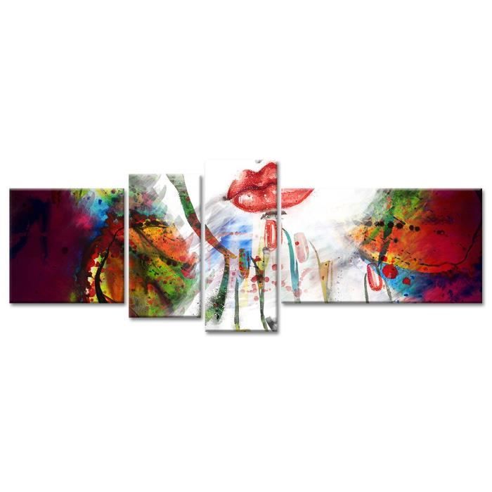 Tableau Déco Peinture Art Abstrait Taches de Couleurs - Abstrait