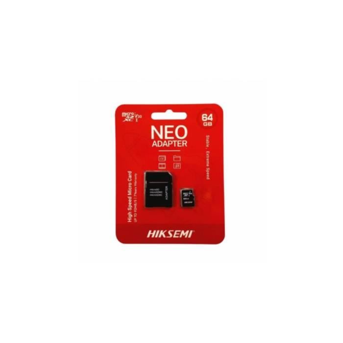 Hikvision Hiksemi HS-TF-C1 - Carte mémoire flash - 64 Go - UHS-I / Class10 - microSDXC
