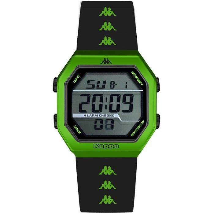 Montre - KAPPA - PE-22 - Unisexe - Digital - Silicone Noir - Étanchéité 3 ATM