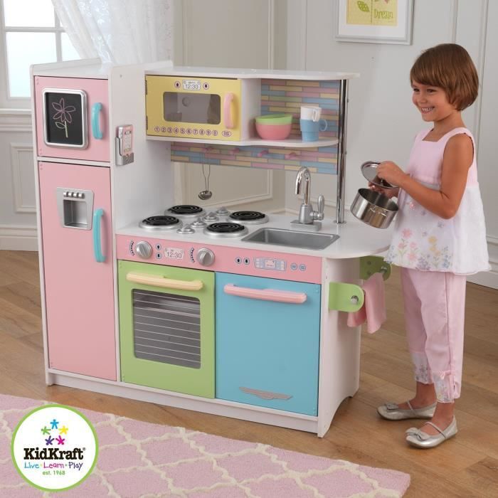 Kidkraft Cuisine Uptown Pastel Kidkraft Achat Vente Dinette Cuisine Cdiscount
