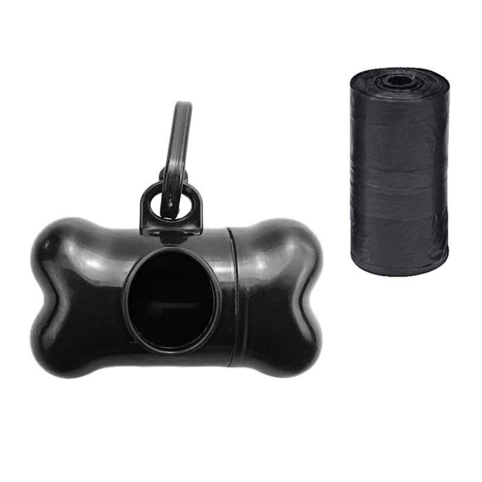 Meilleurs prix pour Distributeur de sachets ramasse-crottes - Non spécifié - 332016 - Forme d'os - Couleur noire - Inclus 1 rouleau