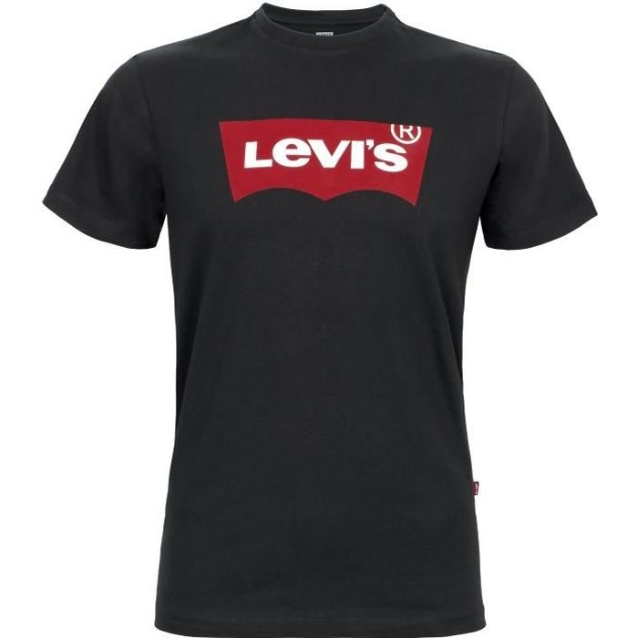 LEVI S T Shirt avec logo sur l avant Noir Rouge Homme Noir Rouge