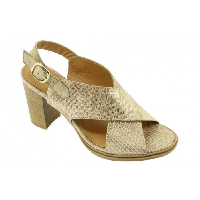 sandale talon bride croisée