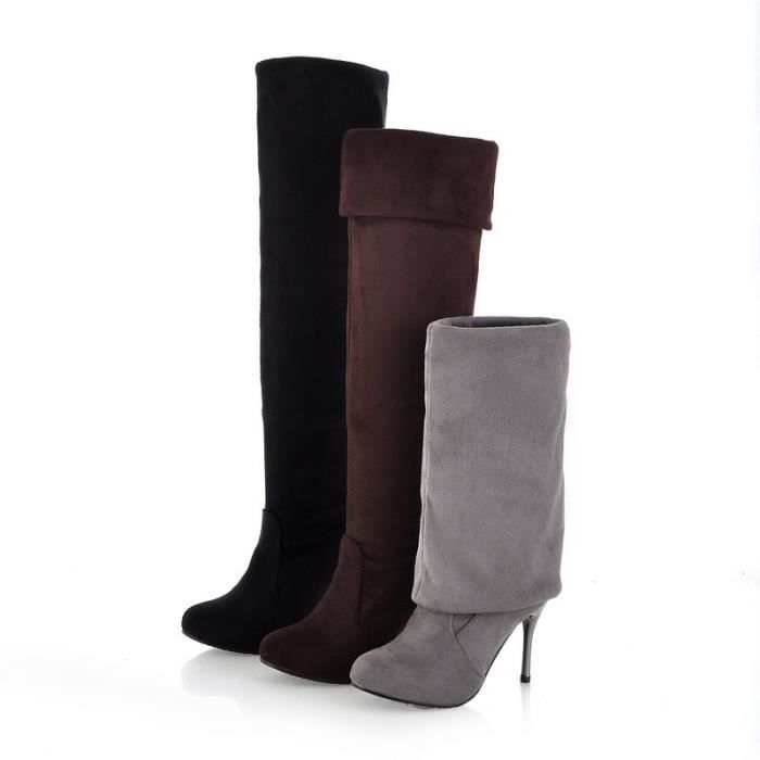botte cuissarde beige