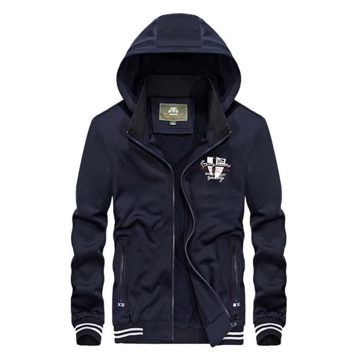 Veste Molleton Zippee Homme Hiver A Capuche Casual Veste Chaude En Tricot Bleu Roi Achat Vente Veste Soldes Cdiscount
